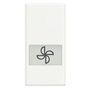 Toets ventilator symbool 1 module Axolute White