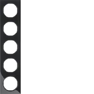 Afdekraam 5-v berker R.3 zwart glans