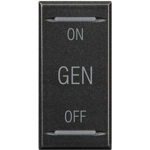 Wipschakelaar antraciet ON GEN OFF 2f 1 module VVE=10