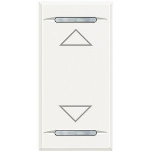 Wipschakelaar Pijl op/neer 2f 1 module Axolute White VVE=10
