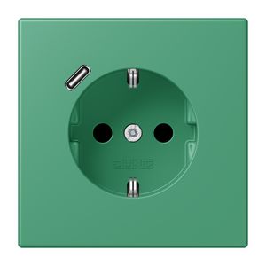 Wandcontactdoos met R/A + lader USB C Saf+ LC4320G