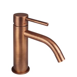 Wastafelmengkraan LIGHT 1-h sprong 122mm geborsteld koper