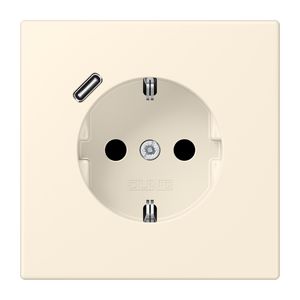 Wandcontactdoos met R/A + lader USB C Saf+ LC4320B