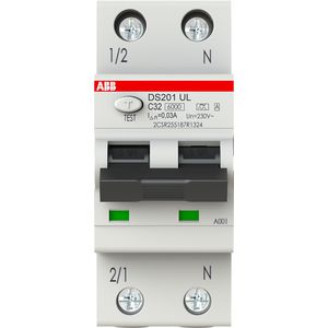 Residual Current Circuitbreaker 1P+N C Char 32A 30mA UL/CSA