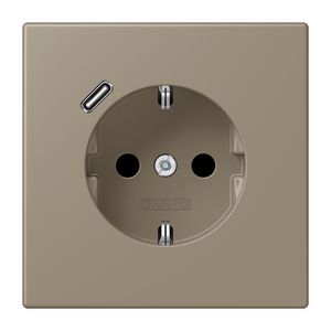 Wandcontactdoos met R/A + lader USB C Saf+ LC32141