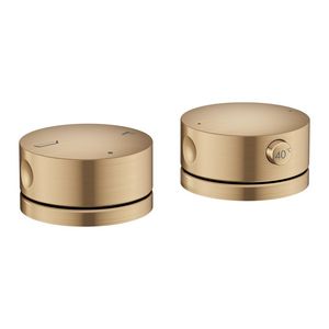 One 2-gats badrandmengkraan + thermostaat AXOR Brushed Bronze