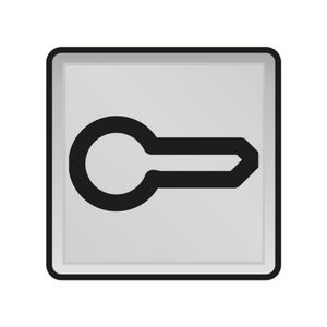 Sleutelsymbool spuitwaterdichte controleschakelaars/knop