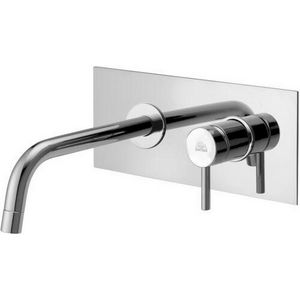 Inb wastafelmengkraan compleet m uitloop 248mm+muurp SK106CR chroom