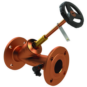 Afsluiter-keerklep-combinatie met aftapper flenzen DN100