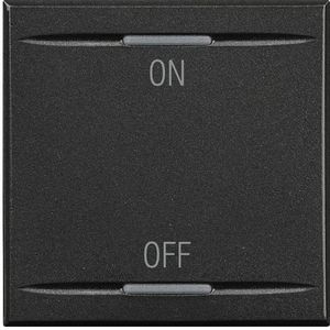 Wipschakelaar antraciet ON/OFF 2f 2 modulen VVE=10