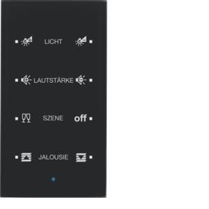 Tastsensor KNX-touch geconfig. 4-v berker TS Sensor glas zw