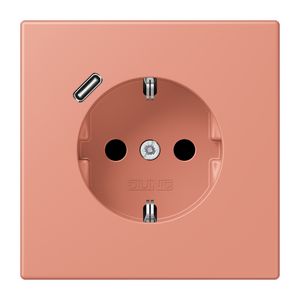 Wandcontactdoos met R/A + lader USB C Saf+ LC32111