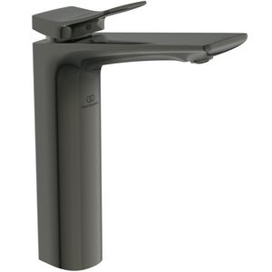 Conca verhoogde wastafelmengkraan met waste magnetic grey (grijs)