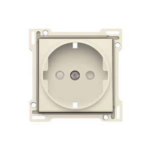 Afwerkingsset stopcontact randaarde/besch.afsl. cream VVE=20