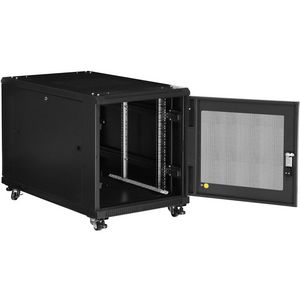 Patchkast 19" D1000xB600x12HU Deur voor en achter geperf.