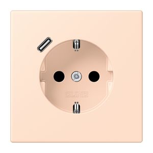 Wandcontactdoos met R/A + lader USB C Saf+ LC32091