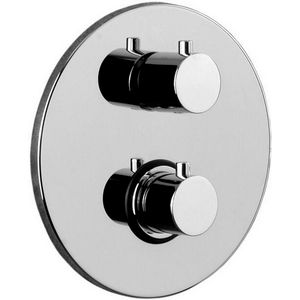 Inbouwset LIGHT douchethermostaat rond m. omstel 3 uitgangen chroom