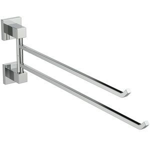 Handdoekstang dubbel IOM SQUARE chroom
