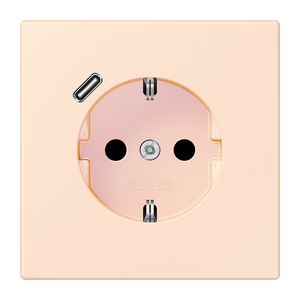Wandcontactdoos met R/A + lader USB C Saf+ LC32082