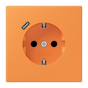 Wandcontactdoos met R/A + lader USB C Saf+ LC32081