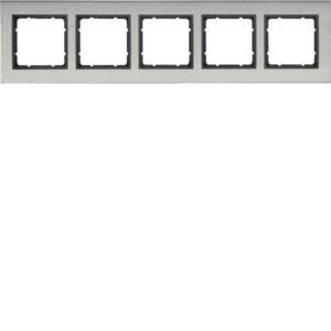 Afdekraam 5-v hor. berker B.7 geborsteld edelstaal/antraciet