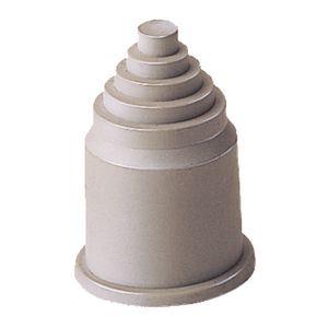 Eindtule kunststof Ø10mm grijs VVE=50