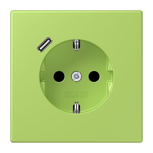 Wandcontactdoos met R/A + lader USB C Saf+ LC32052
