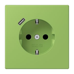 Wandcontactdoos met R/A + lader USB C Saf+ LC32051