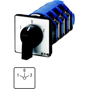 Omschakelaar 9 cont. 150A frontplaat:1-0-2 60gr. vast inbouw