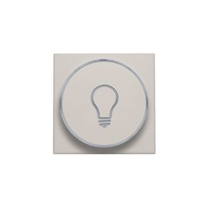Afwerkingsset doorschijnende ring lampsymbool 6A lightgrey