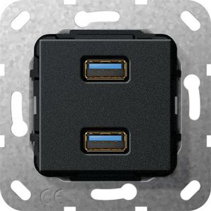 USB 3.0 A 2-voudig verloopkab. Basiselement zwart m