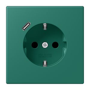 Wandcontactdoos met R/A + lader USB C Saf+ LC32040