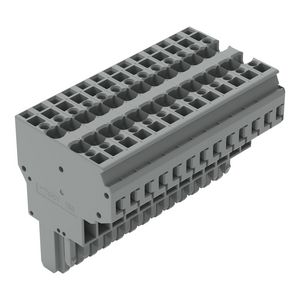 2-draads female steker CAGE CLAMP 4mm² grijs VVE=5