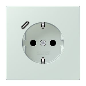 Wandcontactdoos met R/A + lader USB C Saf+ LC32034