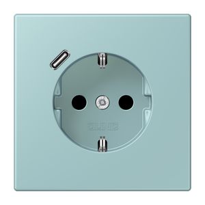 Wandcontactdoos met R/A + lader USB C Saf+ LC32033