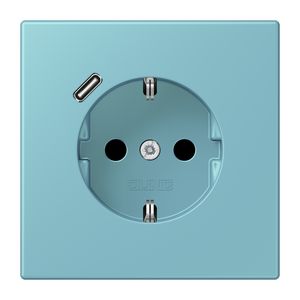 Wandcontactdoos met R/A + lader USB C Saf+ LC32032