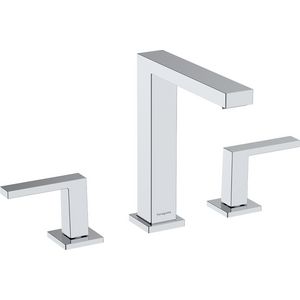 Tecturis E 3-gats wastafelkraan 150 met afvoerplug chroom