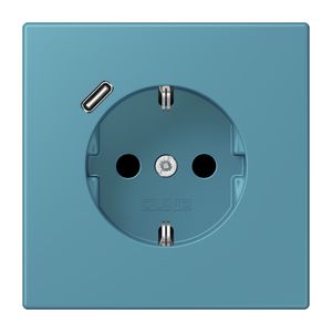 Wandcontactdoos met R/A + lader USB C Saf+ LC32031