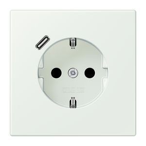 Wandcontactdoos met R/A + lader USB C Saf+ LC32024