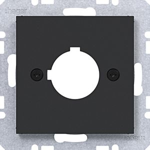 Centraalpl diam.22,5 mm A.x/C.x/S.1/B.x/Q.x/K.x zwart mat