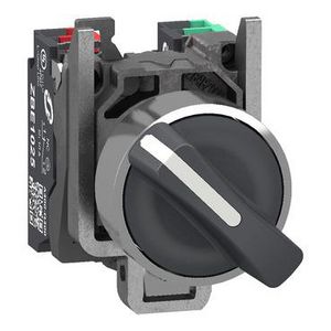 Keuzeschakelaar Harmony XB4 metaal zwart 22mm 2 standen vast