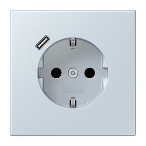 Wandcontactdoos met R/A + lader USB C Saf+ LC32023