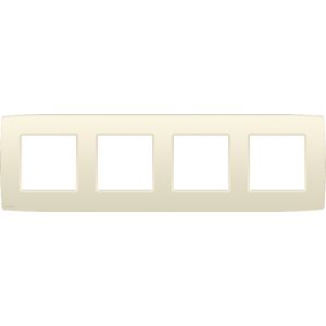 4-voudig afdekplaat hoh 71mm Original cream