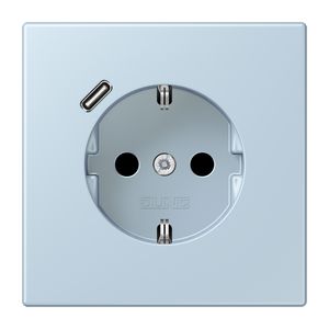 Wandcontactdoos met R/A + lader USB C Saf+ LC32022