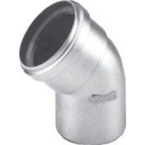 Rookgasbocht 45° Alu-Fix dikw. AL 200mm
