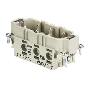 Contactblok binnenwerk STekerdeel 6P schroef 400/35 VVE=10
