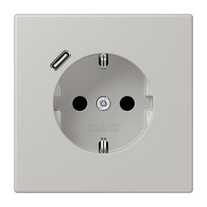 Wandcontactdoos met R/A + lader USB C Saf+ LC32013