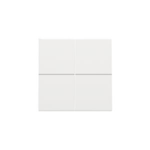 Afwerkingsset 4-voudig elektr. schakelaar/drukknop white c.