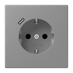 Wandcontactdoos met R/A + lader USB C Saf+ LC32011