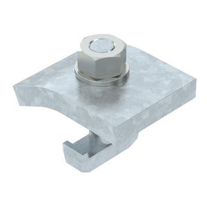 Klemhoek met haakschroef, h = 10mm 60x50 staal zinkt VVE=10